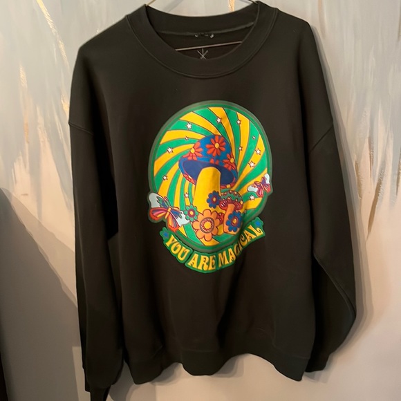 Life  Clothing Tops - Mushrooms Butterflies You Are Magical Sweatshirt by Life Clothing Large